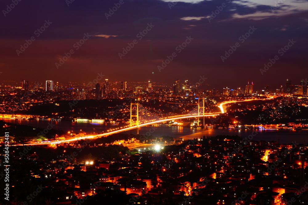Bosphorus Bridge (15 July Martyrs Brdige) From Camlica Hill in Istanbul