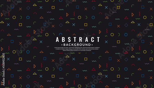Geometric colorful background with symbol element pattern seamless. Video game concept. Vector illustration.