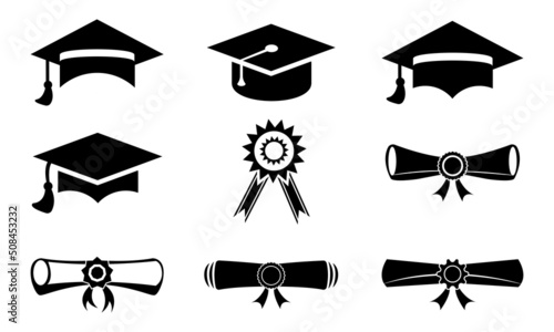 graduation icon set