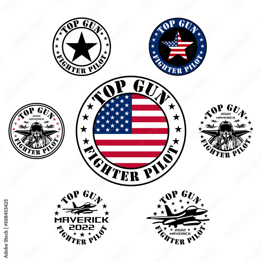 american flag badge ,fighter pilot logo