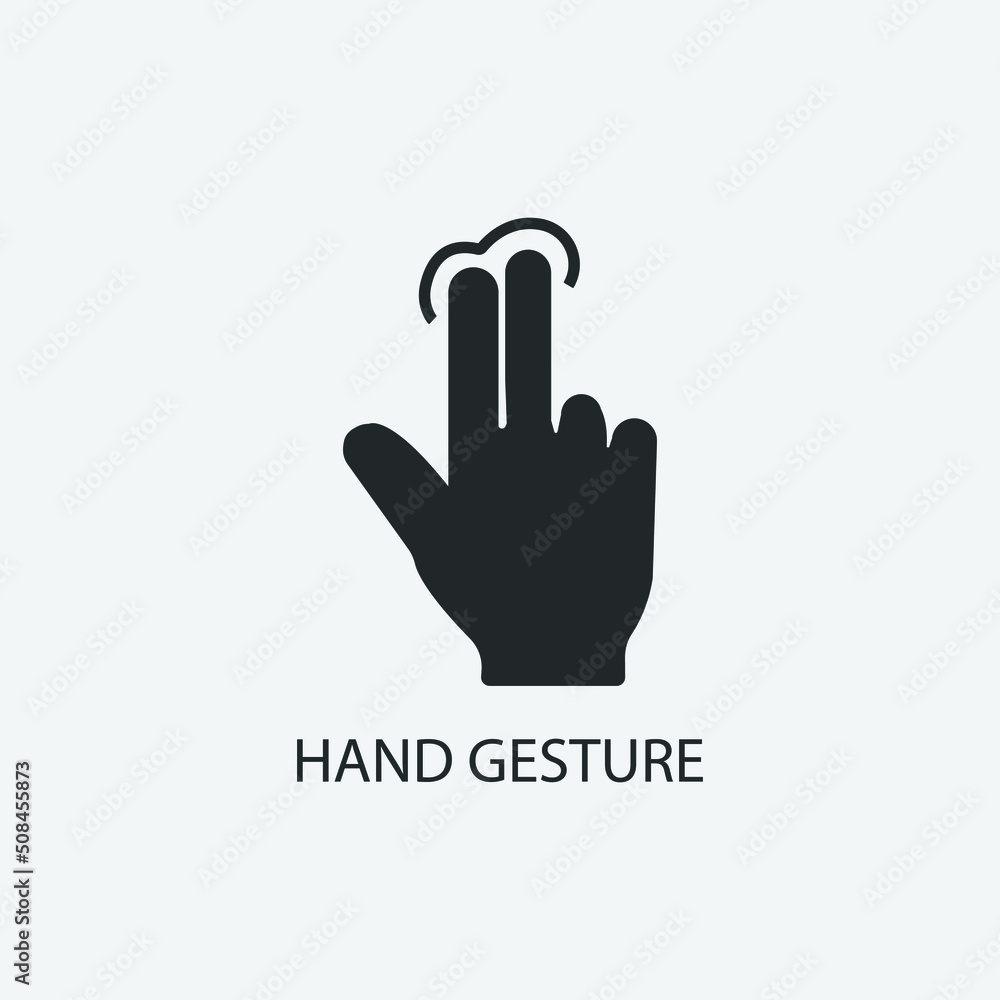 Obraz premium Hand_gesture vector icon illustration sign