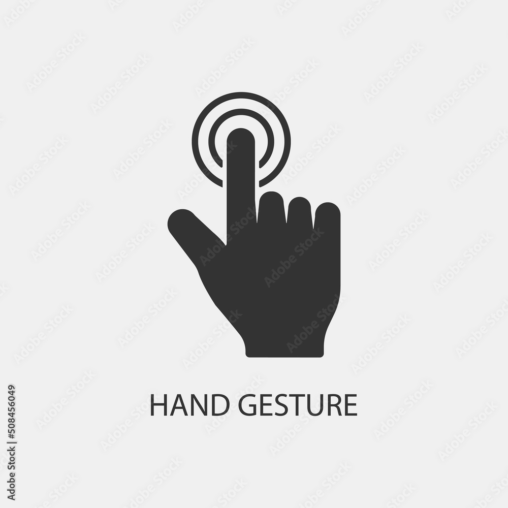 Hand_gesture vector icon illustration sign Hand_gesture vector icon illustration sign