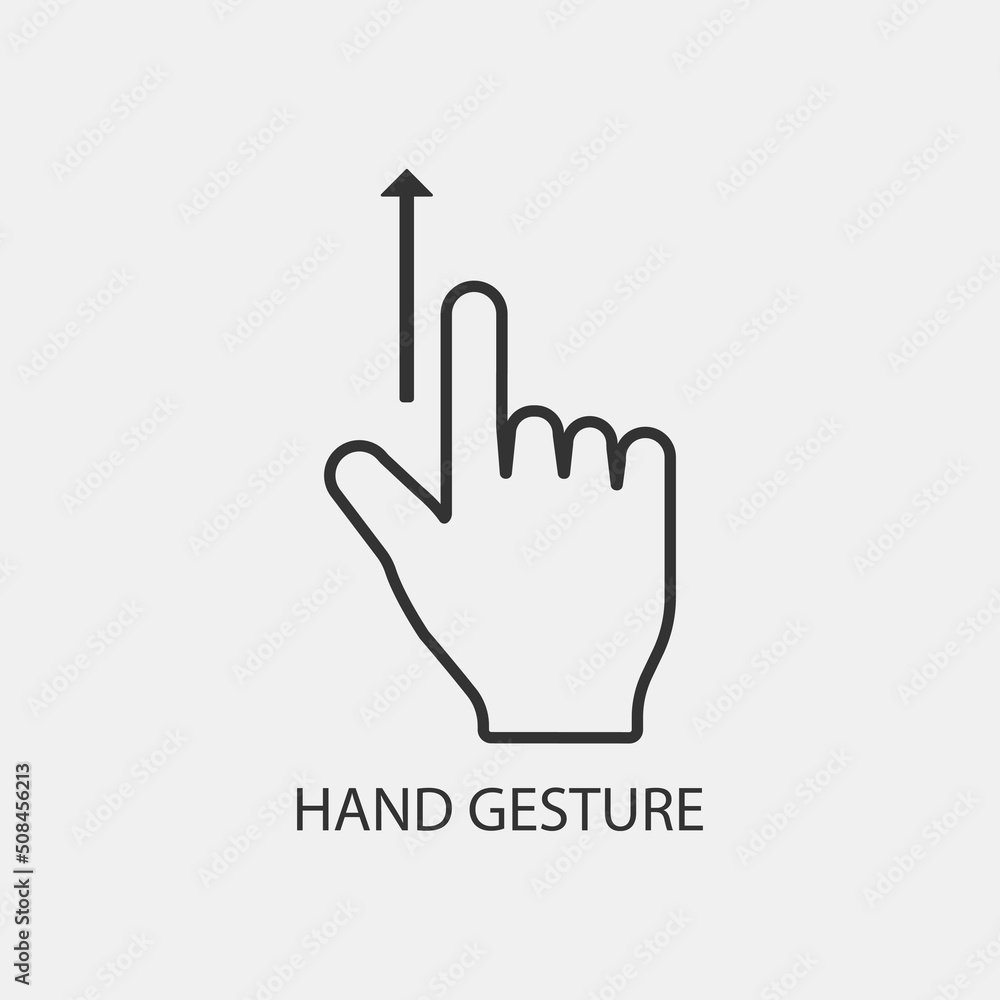 Hand_gesture vector icon illustration sign Hand_gesture vector icon illustration sign