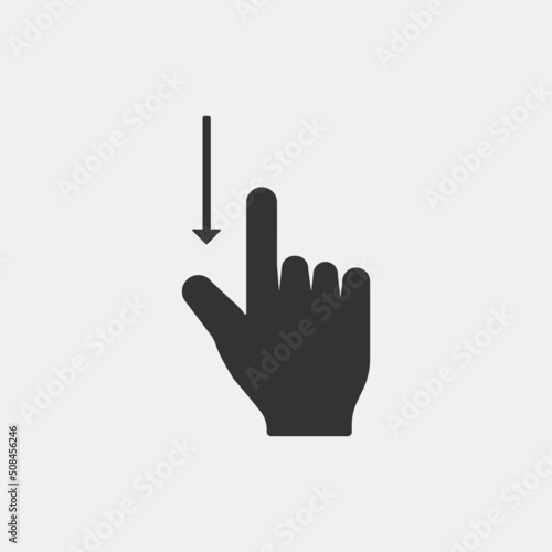 Hand_gesture vector icon illustration sign