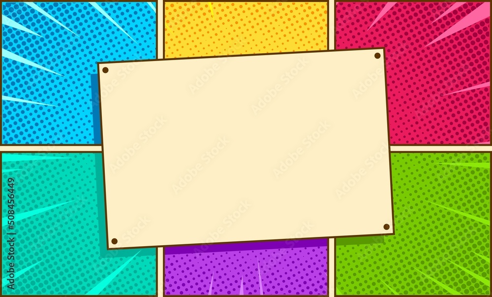 empty comic frame background template Stock Vector | Adobe Stock