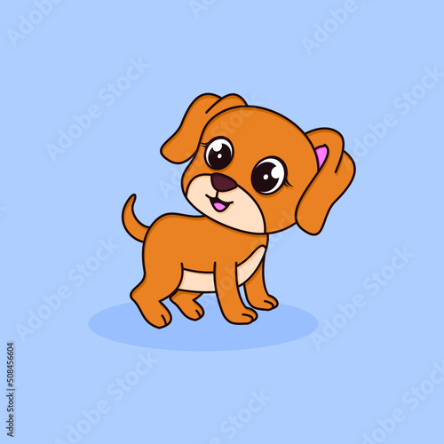 baby dog cute cartoon character 
