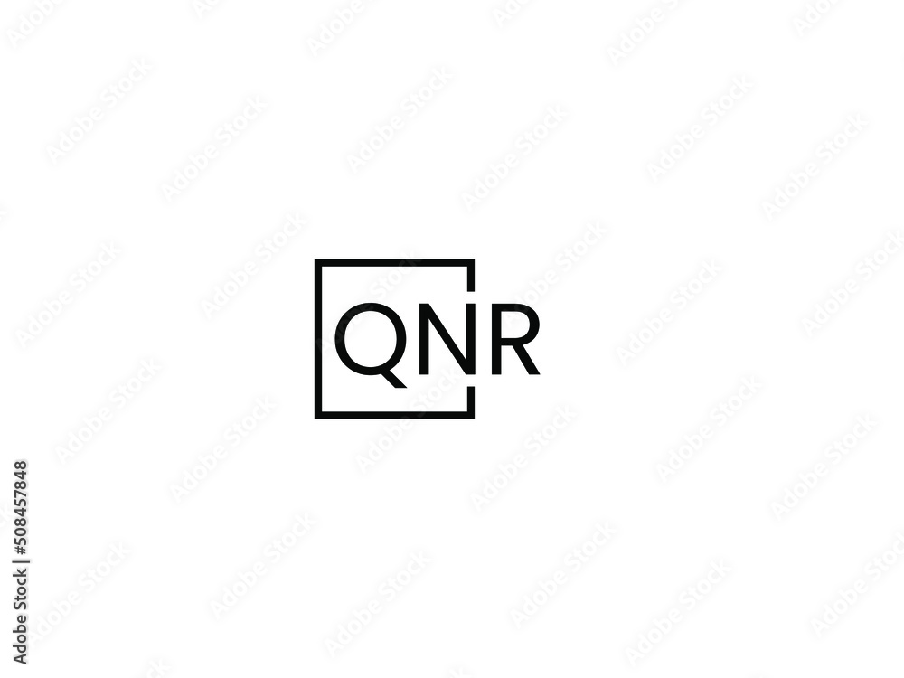 QNR letter initial logo design vector illustration QNR letter initial logo design vector illustration