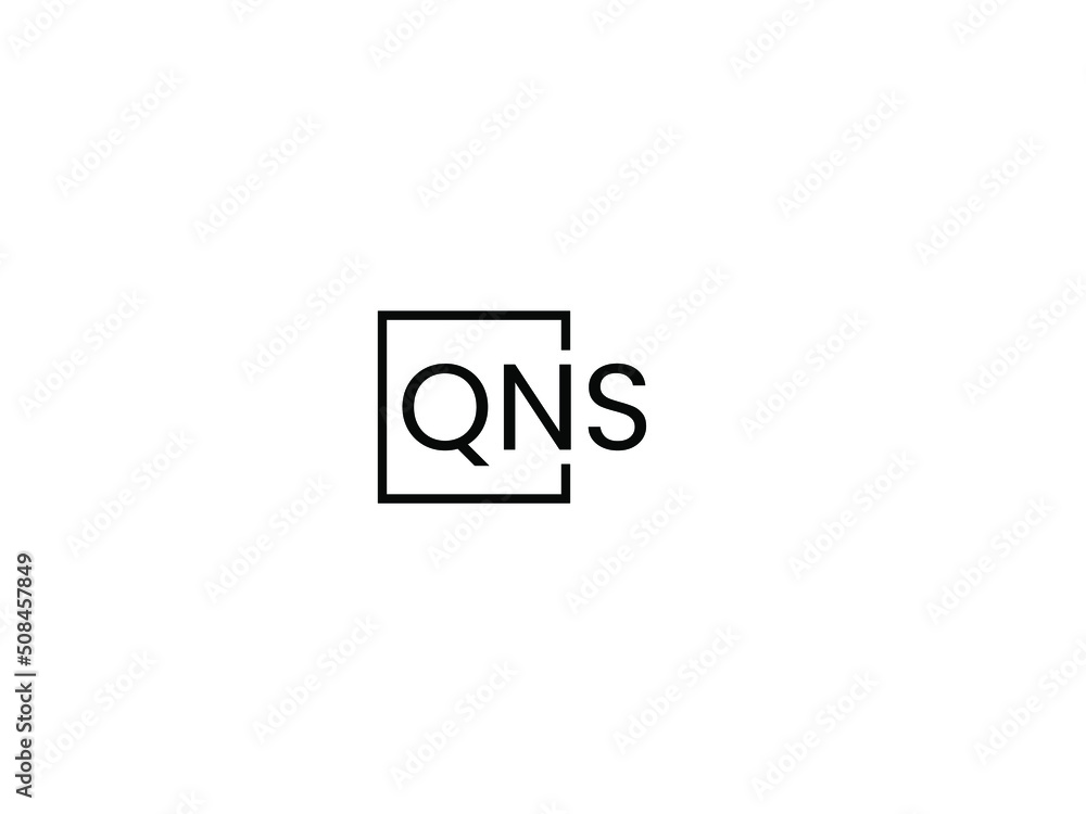 QNS letter initial logo design vector illustration