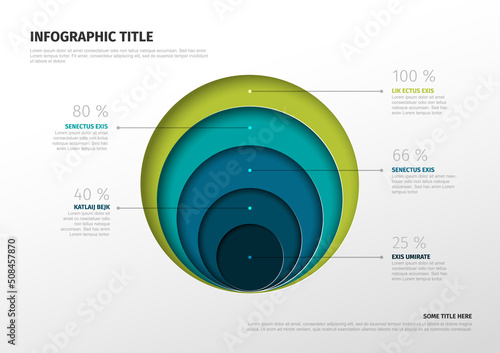 Infographic template with percentages