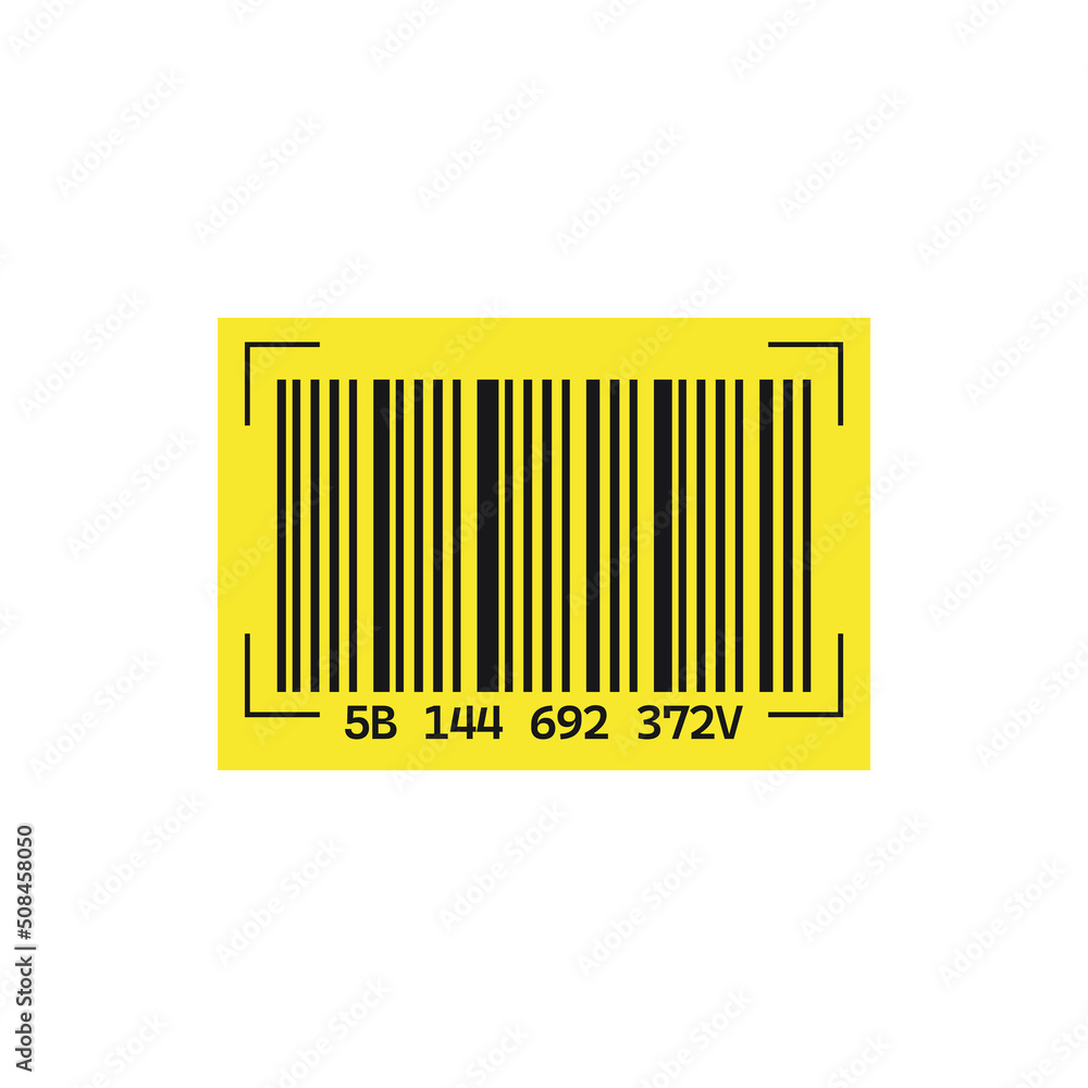 Barcode scanner label template design vector Barcode scanner label template design vector
