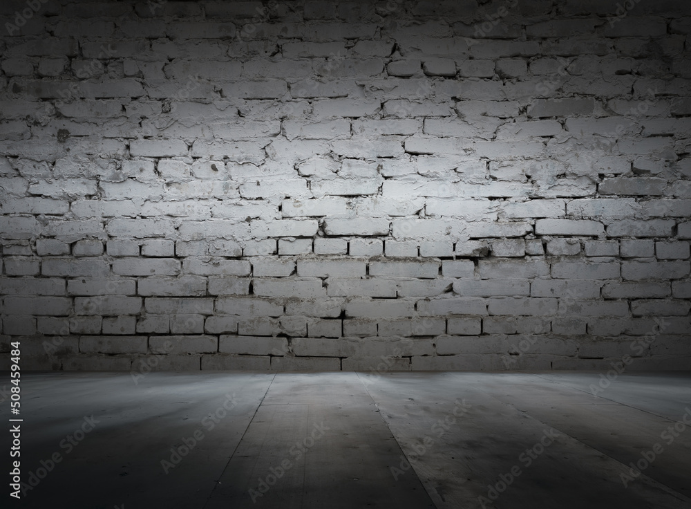 Fototapeta premium old interior with brick wall