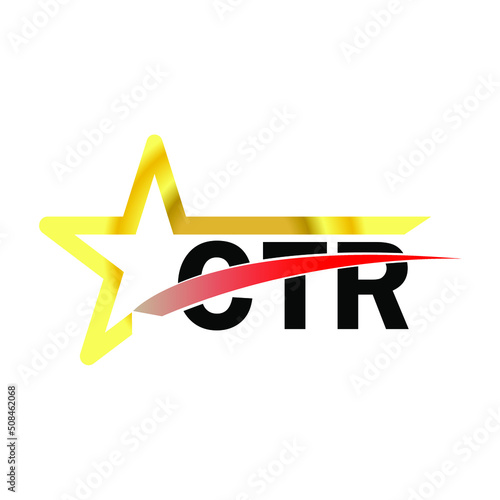 CTR letter logo design. CTR creative  letter logo. simple and modern letter logo. CTR alphabet letter logo for business. Creative corporate identity and lettering. vector modern logo 