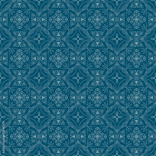 Seamless pattern in ethnic style. Floral Arabian ornament. Traditional ottoman art.  illustration.
