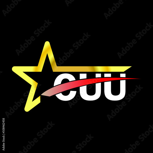 CUU letter logo design. CUU creative  letter logo. simple and modern letter logo. CUU alphabet letter logo for business. Creative corporate identity and lettering. vector modern logo  photo