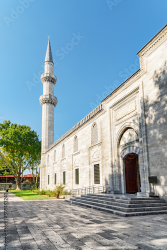 Side view of the Suleymaniye Mosque in Istanbul, Turkey