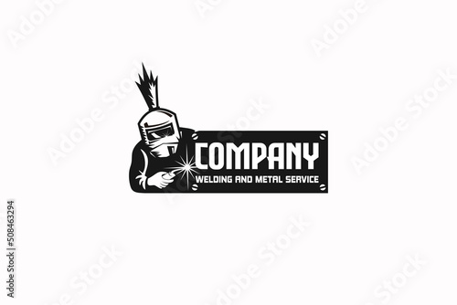 creative metal service logo, welder logo, logo reference