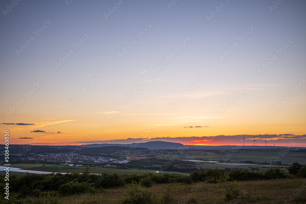 sunset in the mountains