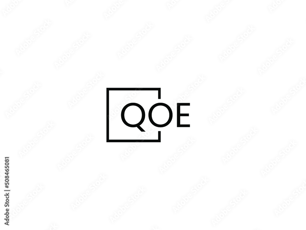 Obraz premium QOE letter initial logo design vector illustration