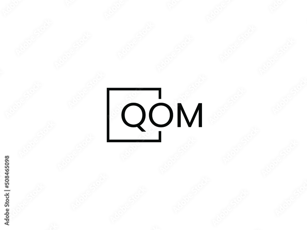 QOM letter initial logo design vector illustration QOM letter initial logo design vector illustration