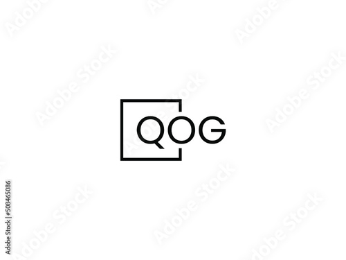 QOG letter initial logo design vector illustration