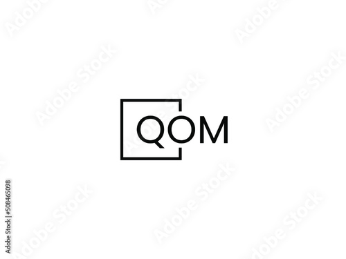 QOM letter initial logo design vector illustration