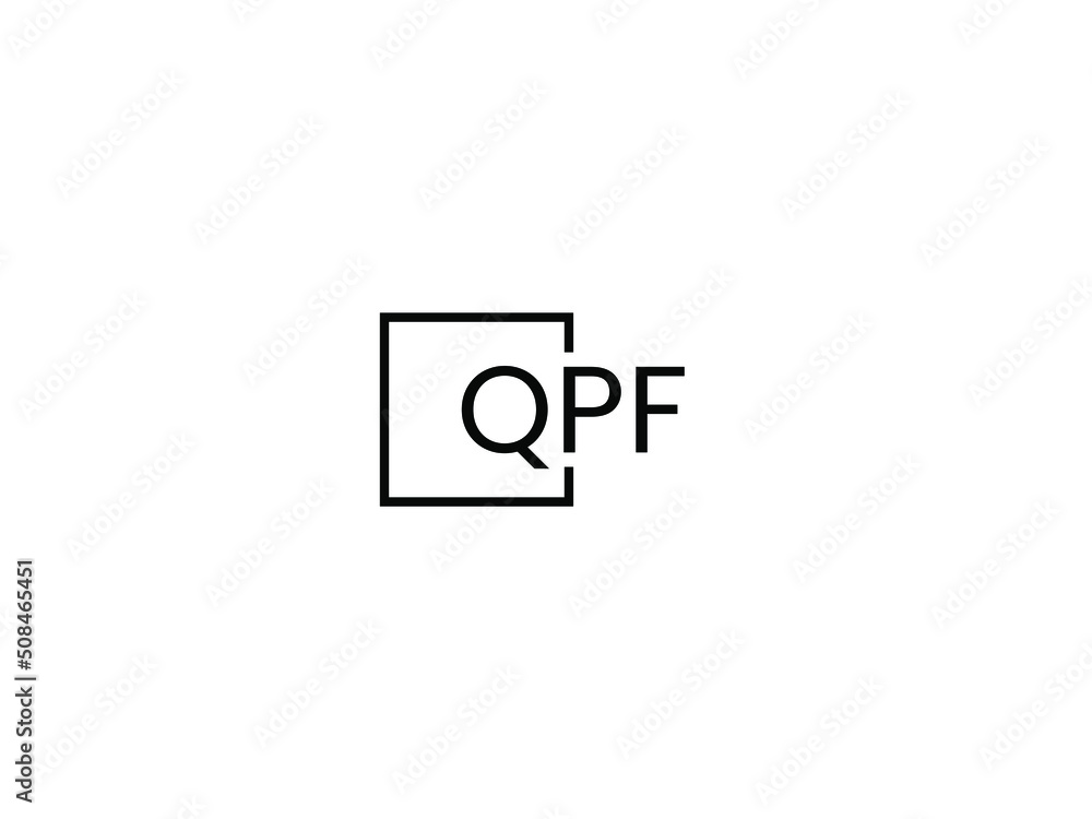 QPF letter initial logo design vector illustration QPF letter initial logo design vector illustration