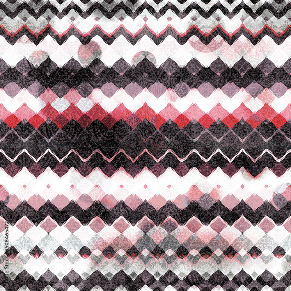 Colorful Funky Textured Zigzag Seamless Pattern Linen Textured Detailed Interior Design Perfect for Wall Paper or Allover Upholstery Fabric Print Colorful Funky Textured Zigzag Seamless Pattern Linen Textured Detailed Interior Design Perfect for Wall Paper or Allover Upholstery Fabric Print
