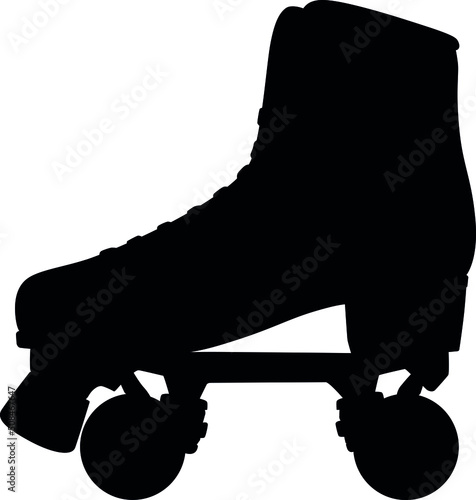 Foto Roller skates shoes derby, Boots retro old school sport