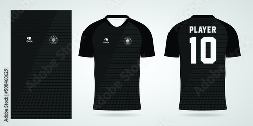 Fototapeta Naklejka Na Ścianę i Meble -  black football jersey sport design template