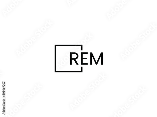 REM Letter Initial Logo Design Vector Illustration