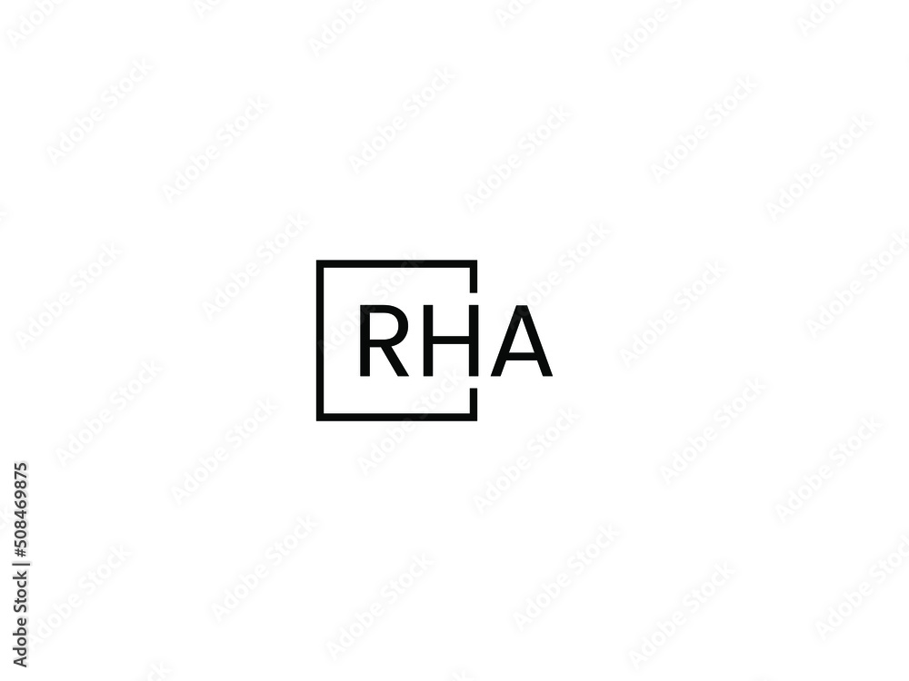 RHA Letter Initial Logo Design Vector Illustration RHA Letter Initial Logo Design Vector Illustration