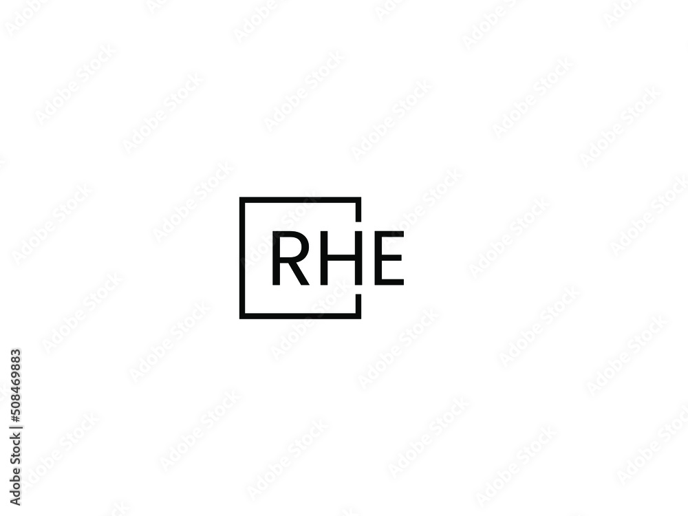 RHE Letter Initial Logo Design Vector Illustration RHE Letter Initial Logo Design Vector Illustration