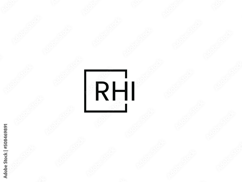 RHI Letter Initial Logo Design Vector Illustration RHI Letter Initial Logo Design Vector Illustration
