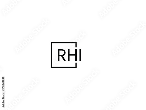 RHI Letter Initial Logo Design Vector Illustration © Rubel