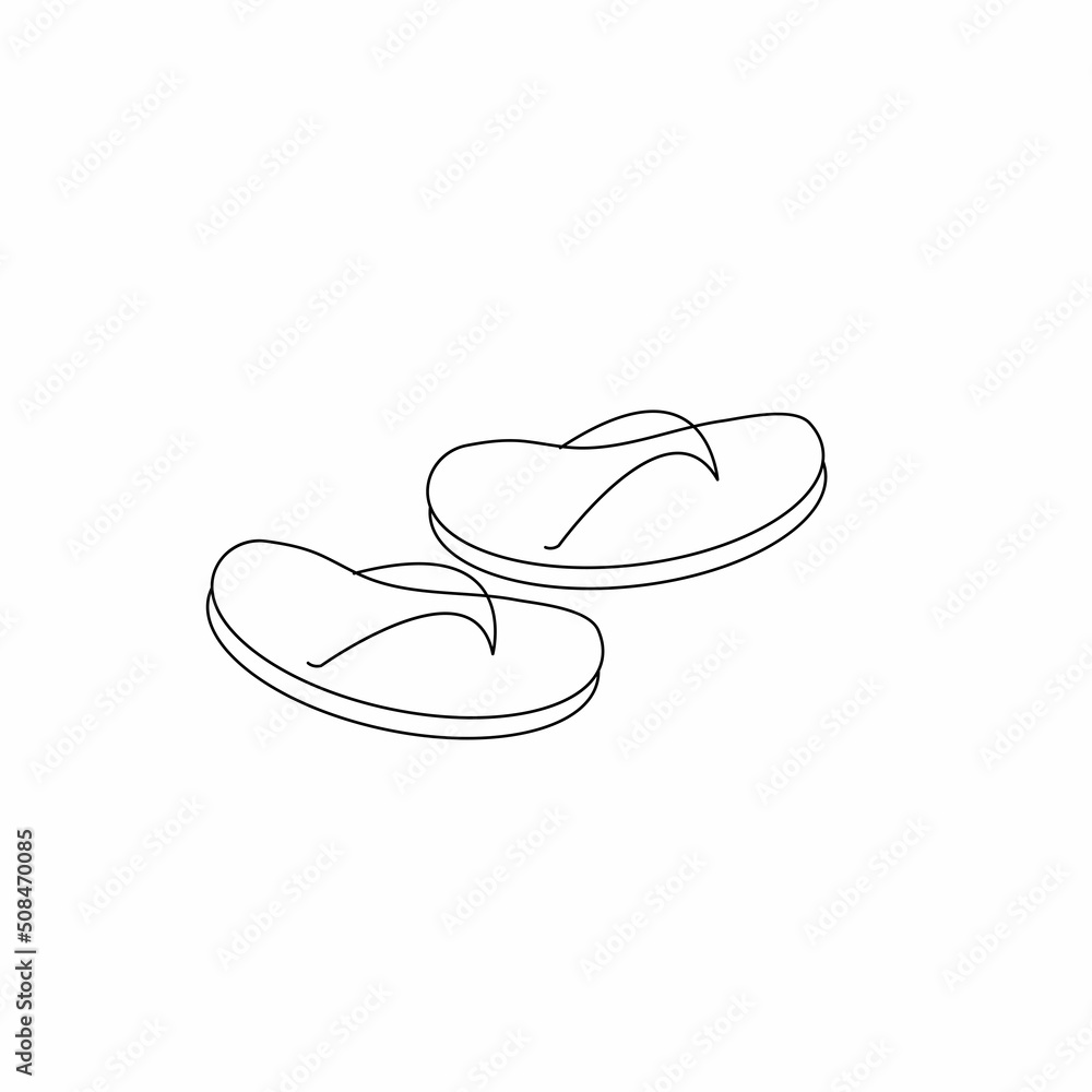 Obraz premium sandals ilustration logo vector icon