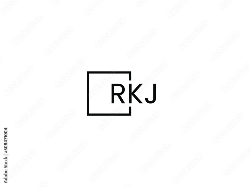 RKJ Letter Initial Logo Design Vector Illustration RKJ Letter Initial Logo Design Vector Illustration