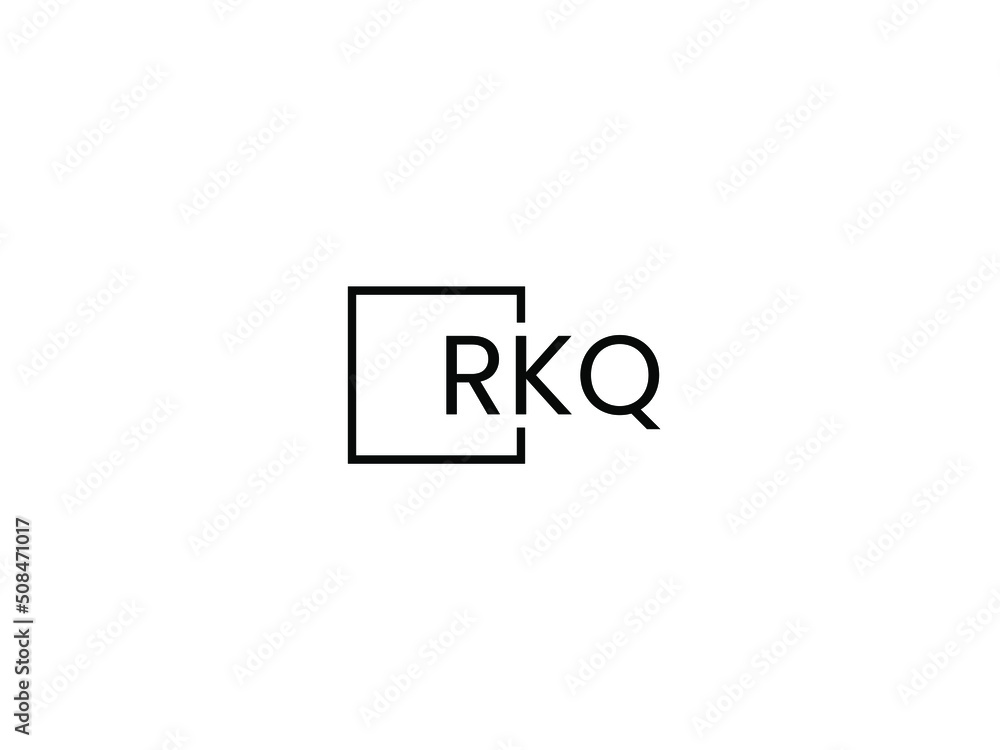 RKQ Letter Initial Logo Design Vector Illustration RKQ Letter Initial Logo Design Vector Illustration