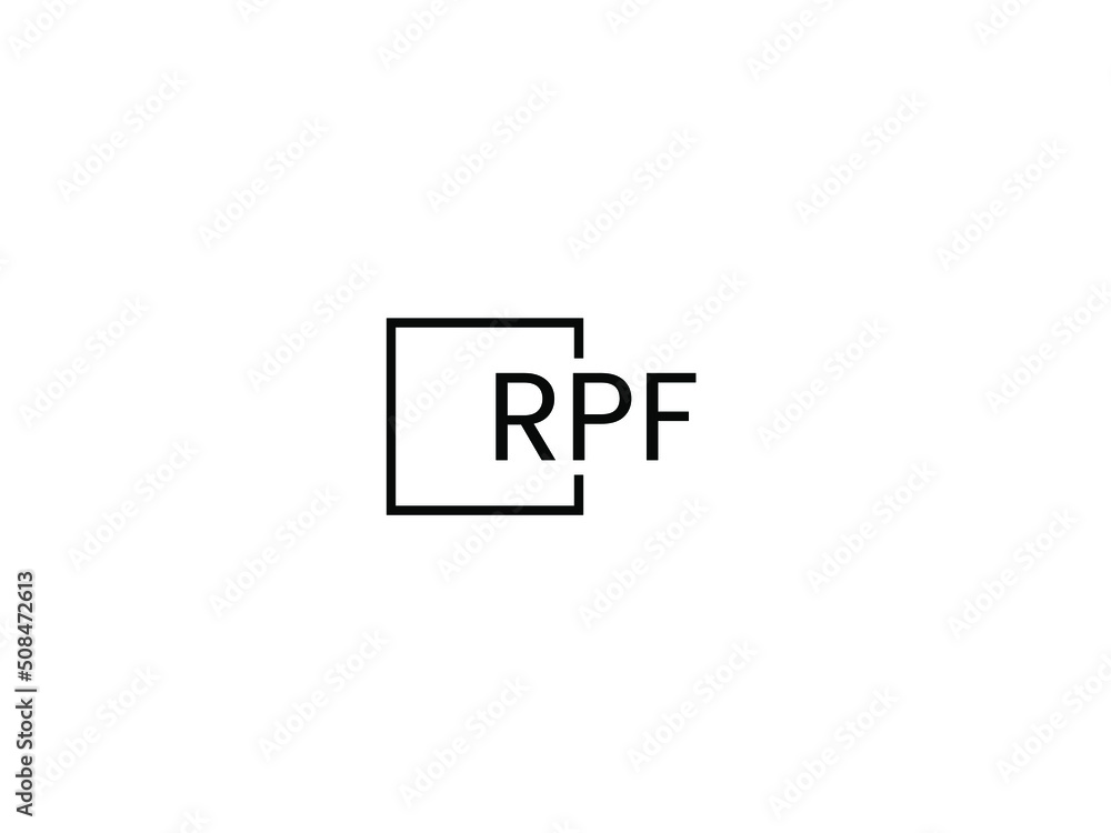 RPF Letter Initial Logo Design Vector Illustration RPF Letter Initial Logo Design Vector Illustration