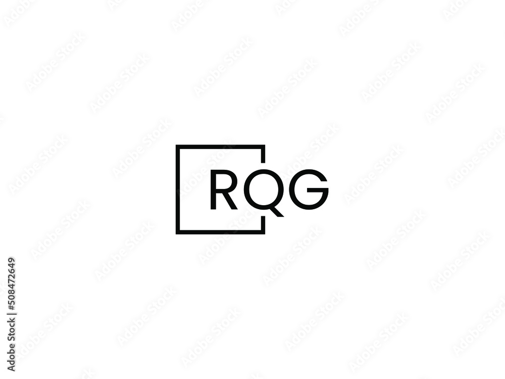 RQG letter initial logo design vector illustration