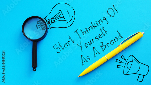 Tableau sur toile Start thinking of yourself as a brand