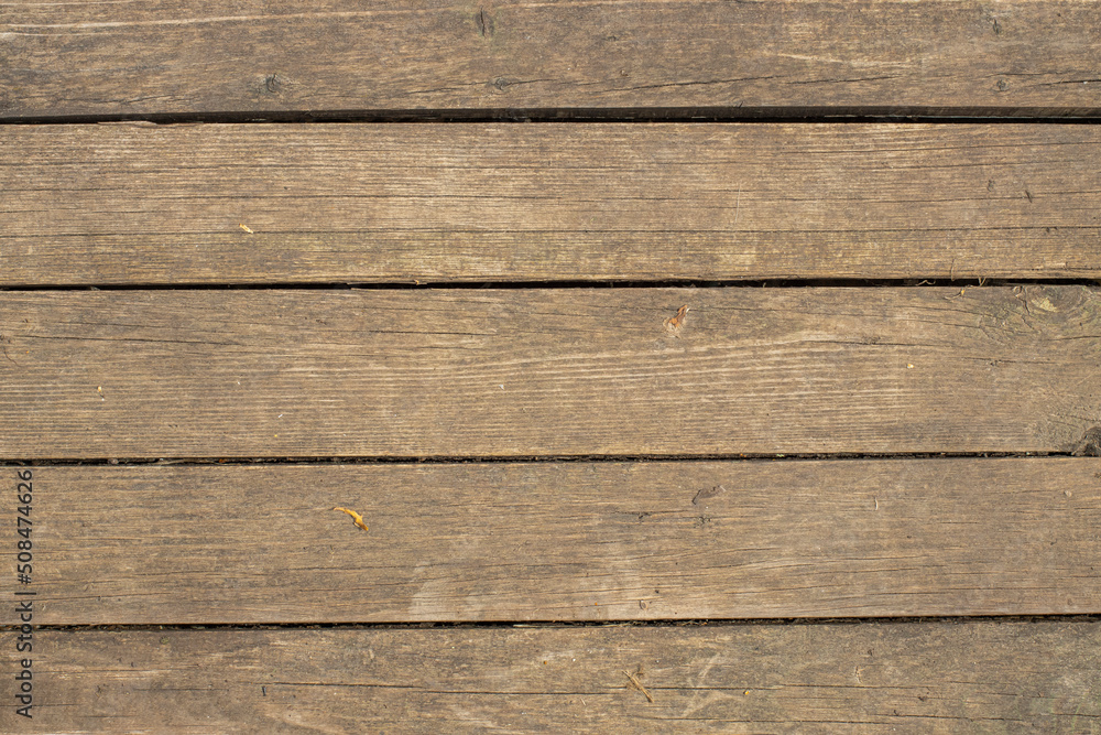 Obraz premium Texture of wooden boards close-up, top view.