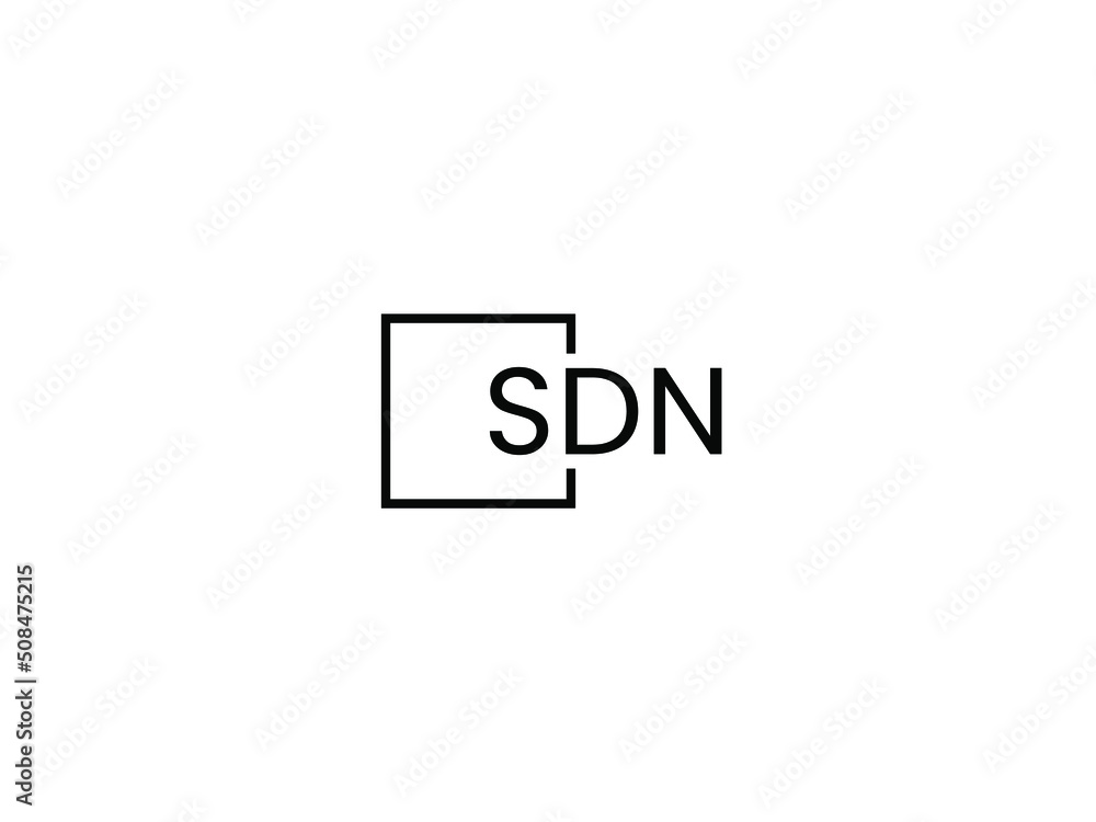 SDN Letter Initial Logo Design Vector Illustration SDN Letter Initial Logo Design Vector Illustration