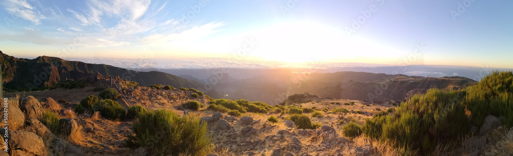 sunset in the mountains