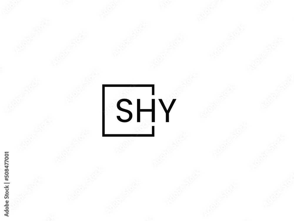 Obraz premium SHY Letter Initial Logo Design Vector Illustration