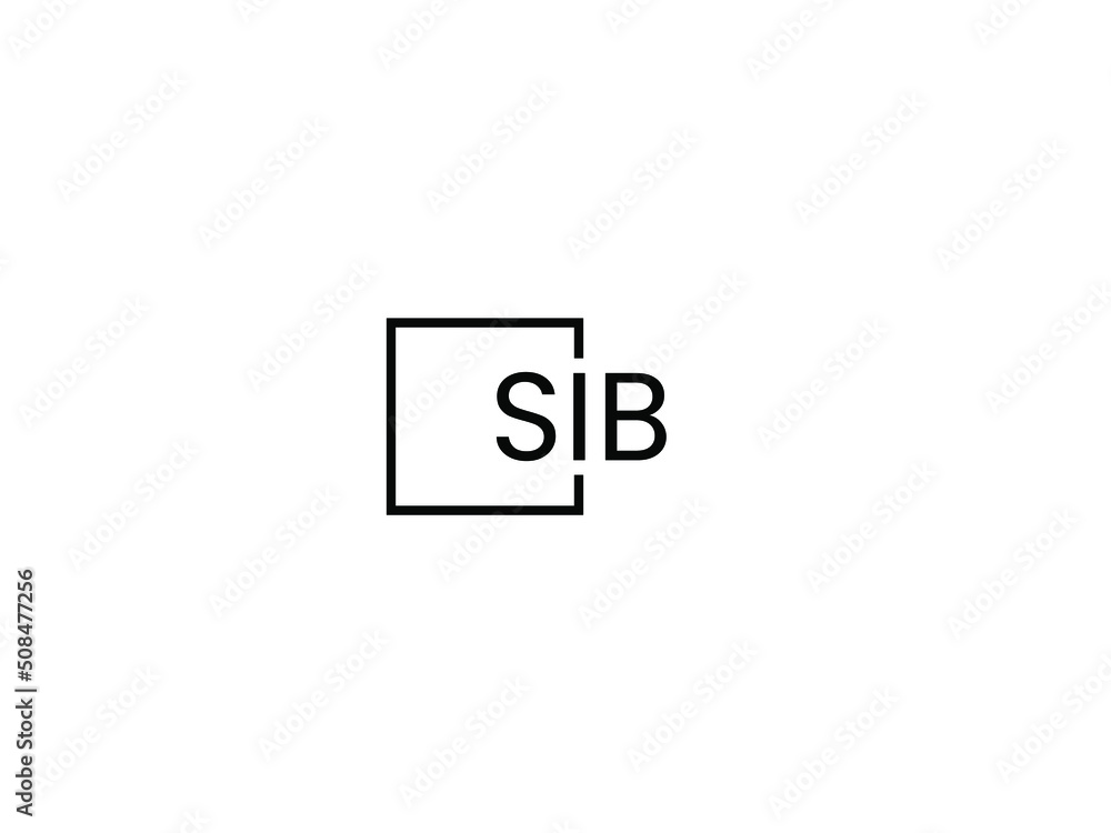 SIB Letter Initial Logo Design Vector Illustration SIB Letter Initial Logo Design Vector Illustration