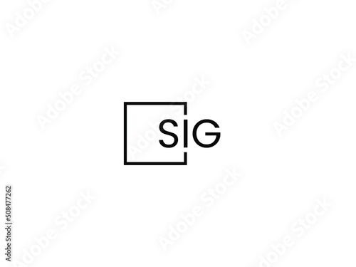 Fototapeta Naklejka Na Ścianę i Meble -  SIG Letter Initial Logo Design Vector Illustration