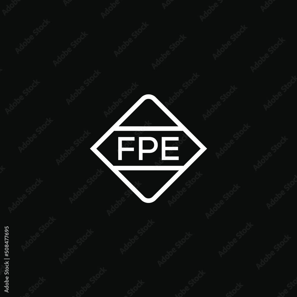 FPE 3 letter design for logo and icon.FPE monogram logo.vector
