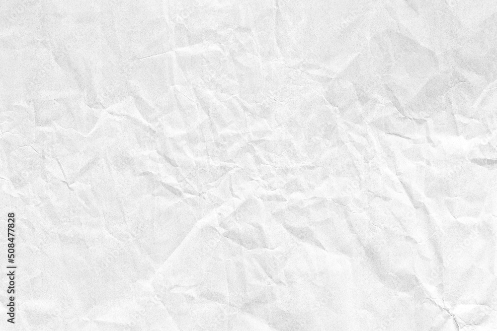 White crumpled paper background texture