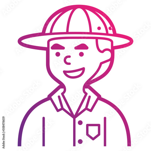 archaeologist line icon