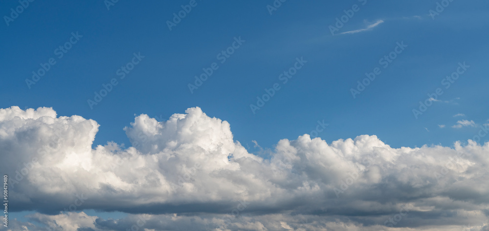 Obraz premium Blue sky with clouds, sky cloud background.